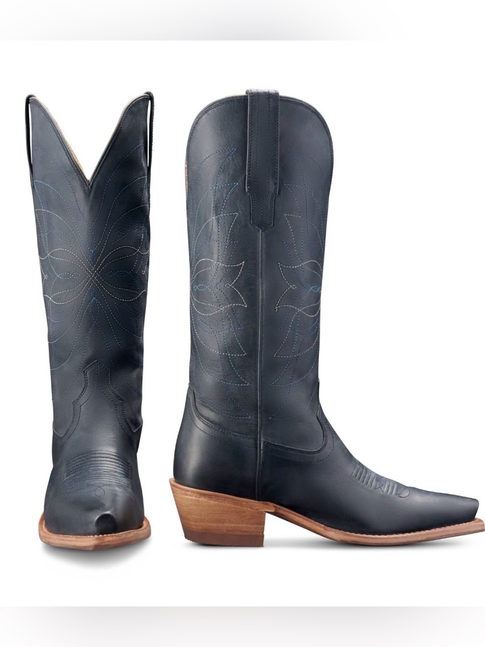 Tecovas Women's The Annie Monarch in Navy Goat size 8 Leather Cowboy Boots